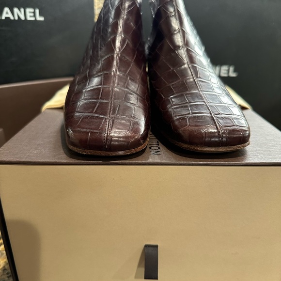 Louis Vuitton Alligator skin luxury ankle boots 38,5 NWT - Picture 12 of 12